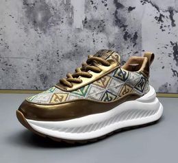 Printed Shoes Men Wedding Designer party Breathable Casual Business Fashion Sneakers Spring non-slip flats Lace-up Outdoor Tennis Walking Loafers 460