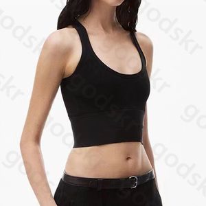 Gedrukt sportvest damesontwerper sexy mouwloos sweatshirt met ronde hals mode slanke yoga-tops