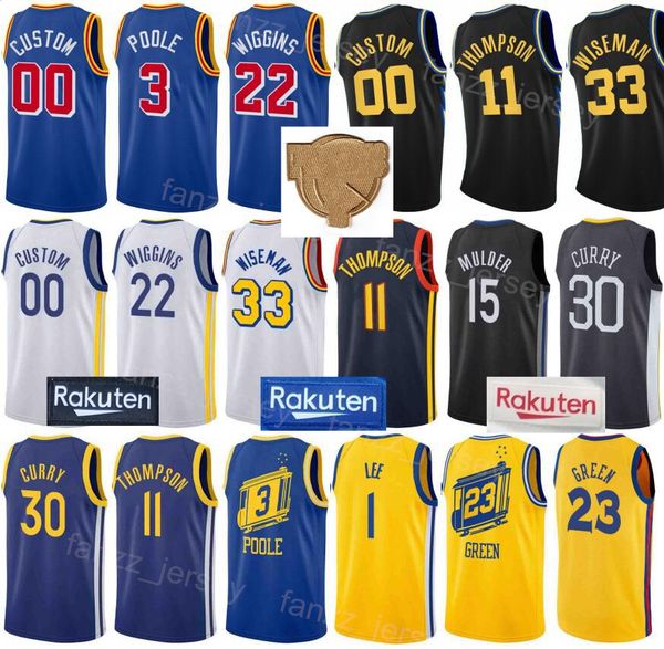 Imprimé The Finals Patch Basketball Draymond Green Jersey 23 James Wiseman 33 Jonathan Kuminga 00 Andre Iguodala 9 Kevon Looney 5 Moses Moody 4 Mychal Mulder 15 Sport