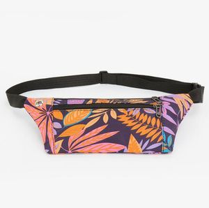 Gedrukte taille Bag Sportoefening Fanny Pack Grote capaciteit Crossbody Body Bag Mobiele telefoontas voor lopen wandelen