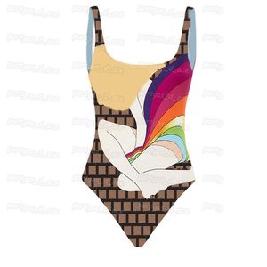 Trajes de baño estampados para mujer Acolchado de una pieza Traje de baño sin espalda Trajes de baño de vacaciones de moda de playa sexy para mujeres