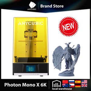 Printer AnyCubic Photon Mono X 6K 3D -printer 9.5 '' Scherm 6k Monochrome LCD UV Resin Printers 3D Druk SLA Printer