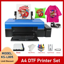 Printer voor L805-bundel rechtstreeks naar filmoverdracht A4-drukmachine T-shirt alle stof