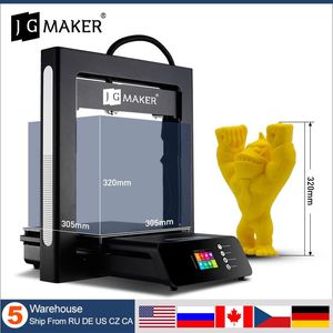 Impresora JGMaker A5S Printer 3D Kit de bricolaje de 32 bits Tamaño de impresión grande de alta precisión 12*12*12.6 pulgadas Dual Z Axis Impresora