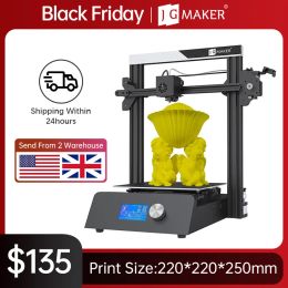 Printer Jgmaker Magic 3D Printer Diy Kit SD -kaart Afdrukfilament Sensor Bouw in voeding 220*220*250 mm afdrukmaat RU/EU/US Warehouse