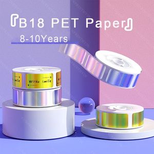 Rubans d'imprimante Niimbot B18 Papier d'étiquette 8-10 ans Prix Étiquette de câble transparente Rouleaux de papier PET 231116