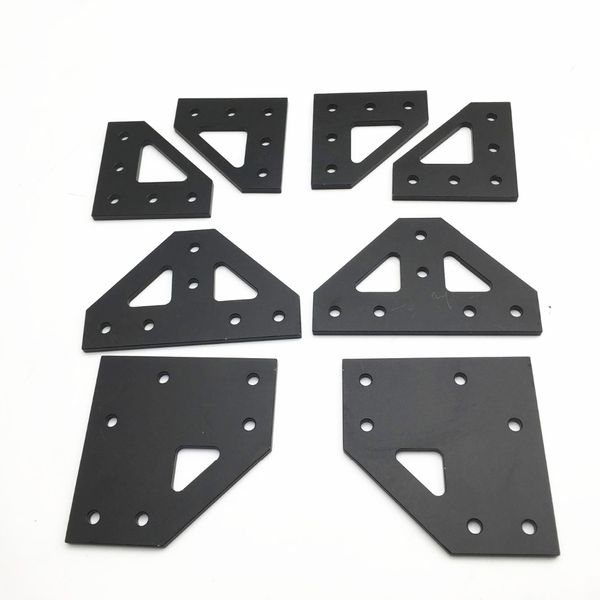 Fournitures d'imprimante mise à niveau AM8 A8 4mm plaque en T inférieure en aluminium plaque d'angle supérieure kit de plaque d'angle inférieure pour cadre métallique d'extrusion d'imprimante 3D AM8