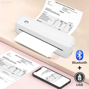 Imprimante Imprimante portable sans fil Bluetooth USB compatible avec les téléphones Android iOS Prise en charge du papier thermique 8,5 x 11 pouces L230921