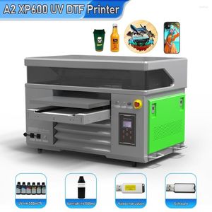 Printer met dubbele XP600-koppen Flatbedvernis Witte inkt Roer A2-drukmachine voor metaalglas