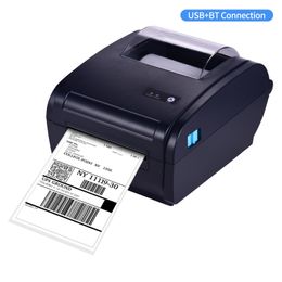 Imprimantes d'étiquette thermique de 105 mm de 105 mm pour l'étiquette de package d'expédition 4x6 160 mm / s USB BT Imprimante Maker Sticker Max.110mm Papier