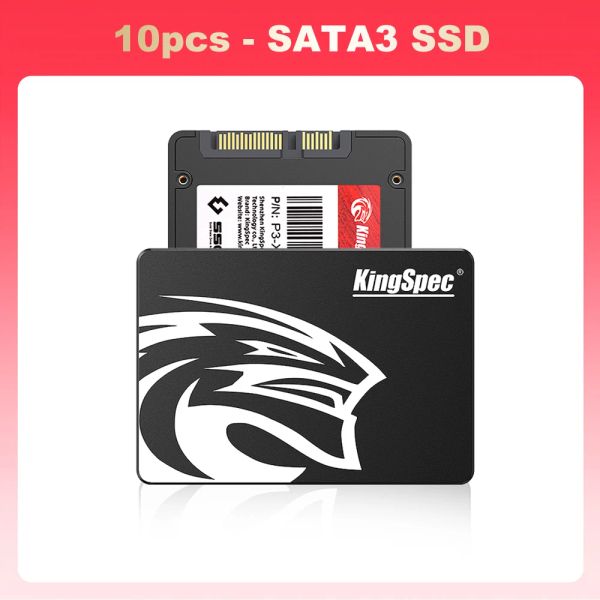 Imprimantes 10pcs Kingspec SSD SATA3 128G 256G 512G 1TB 2TB HDD 120G 240G 480G SATA3 Disque dur interne à état solide interne pour ordinateur portable PC