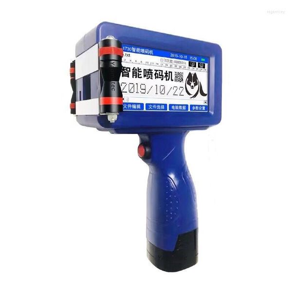 Impresoras 12.7 mm Fecha Logo QR Código de barras Hand Jet Impresora de inyección de tinta térmica de mano para botella de plástico Madera Metal Papel Tela Tubo de hormigón Roge22