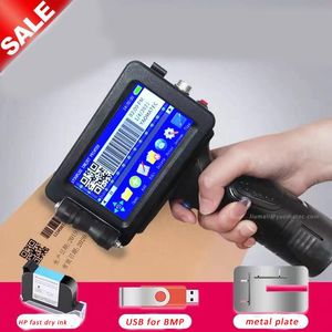 Printers 12,7 mm online QR Bar Batch Code Datum Nummer Vervaldatum Label Portable Hand Jet Handheld Tij Thermische Inkjet -printer