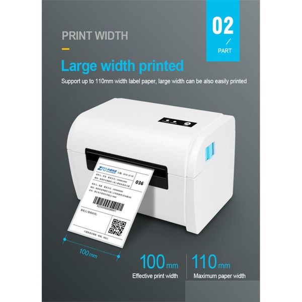Impresoras 1pcs 100 mm 203dpi Impresora de la superficie electrónica Etiqueta de calcomanía de bluetooth Single El9200 Warehouse de producción de fábrica D ot1ae