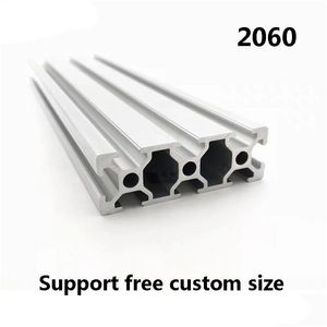 PRINTERS 1 PCS 2060 T SLOT ALUMINIUM PROFIEL EXTRURIE 100800 MM LENGTE EUROUNELIJKE STANDAARD ANODIDED LINEAIRE RAIL VOOR DIY CNC 3D PRINTER DRO OTQ4S