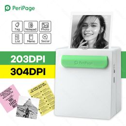 Printers 2021 Peripage Foto Sticker Label Notes Printer Mini Wireless Phone Printer 300DPI Officiële printer als Gift A8 goedkoper dan A6