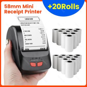 Imprimantes 2022 Mini Bluetooth Wireless Thermal Imprimante 58mm Commercial Receipt Machine Loyverse PO