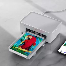 Imprimantes 2022 Nouveau imprimatives de photo sans fil Xiaomi Mijia SUBLIMATION 6INCH COLOR WiFi Bluetooth Auto Film Imprimante pour iOS Android