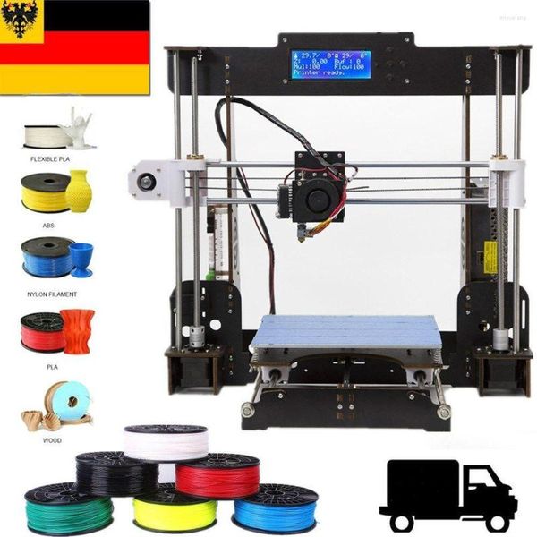 Imprimantes 3D Drucker A8 Kit Prusa I3 Imprimante normale 0.4mm Buse en alliage d'aluminium Lit Pritner DIY Filament USA Stock