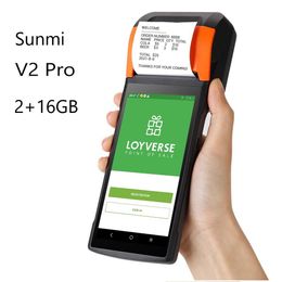 Imprimantes 4G Sunmi V2 Pro Mobile Handheld POS Système avec imprimante thermique WiFi WiFi Android PDA Distribution Étiquette de réception Imprimante