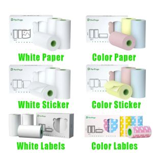 Imprimantes 6 rouleaux de papier thermique blanc papier de couleur papier d'autocollant transparent papier pour péripage Paperang Photo Imprimante