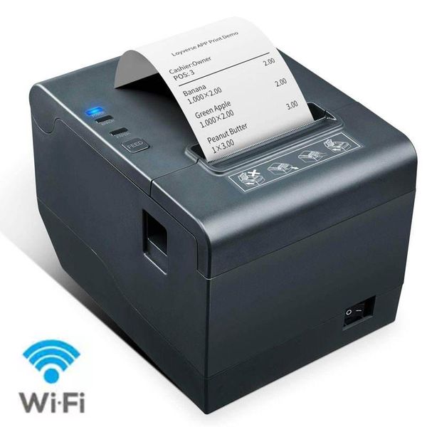 Imprimantes 80 mm reçus thermique imprimante WiFi WiFi Bluetooth USB Supermarket Store Imprimer Bill Prix Tape Maker Android iOS ESC POS