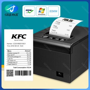 Printers 80mm Wifi Bluetooth thermische ontvangst POS -printer met Auto Cutter voor keuken USB/Ethernet Port Support Cash Lade Esc/Pos