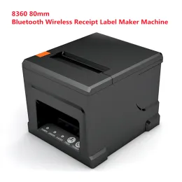 Printers 8360 80mm Bluetooth Wireless Receipt Label Maker Machine/Thermal Label Printer voor kleine bedrijven/restaurants/supermarkt/winkel