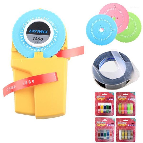 Imprimantes 9mm 3D DIY Manuel Label Maker pour Dymo 1880 Gaufrage Plastique PVC Imprimante Machine à écrire 5pcs Tapes1