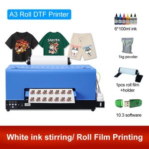Printers A3 DTF -printerbundel voor t -shirt jeans caps schoenen A3 A4 DTF -printer met Roll Feeder Oven Direct om A3 DTF -printmachine te filmen