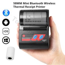 Accessoires pour imprimantes Mini Portable thermique sans fil reçu 58mm Bluetooth imprimantes mobiles Machine maison entreprise imprimante ordinateur Impresoras Termicas 230918