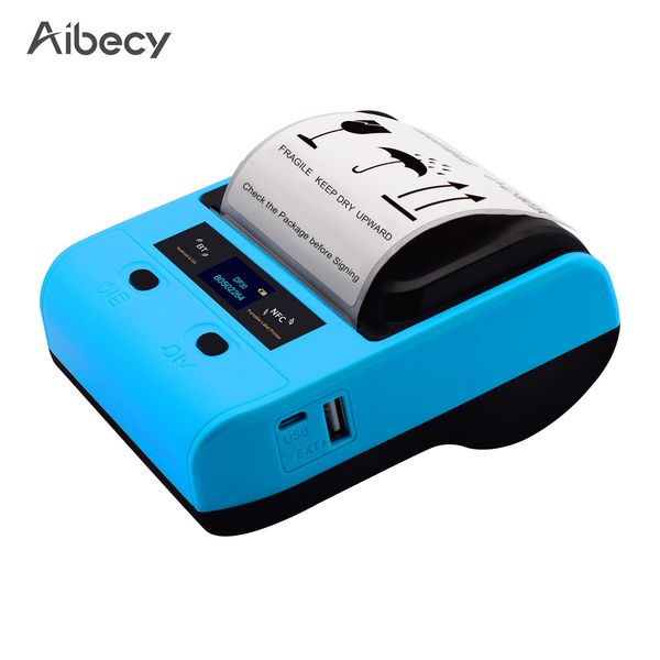 Primantes Aibecy DP30 portable All in One Wireless Thermal Imprimante 3 pouces 80 mm Largeur de papier pour l'étiquette d'expédition USB BT NFC pour le magasin