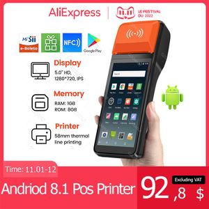 Printers Android 8.1 Bluetooth wifi ingebouwde 58 mm thermische ontvangst printer Portable Terminal handheld touchscreen Pos systeem Impressora