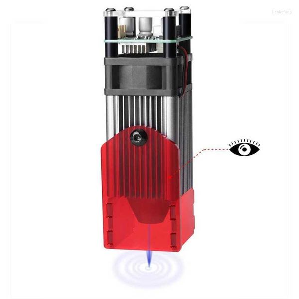 Impresoras AOMSTACK 40W 450nm Módulo láser Protección ocular Cabezal de enfoque fijo mejorado Compatible con máquina CNC