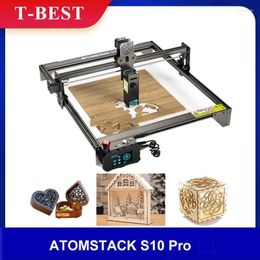 Printers AtomStack S10 Pro 50W CNC Desktop Diy Laser Gravure Snijmachine 410x400mm Gebied Vast-focus Ultradunne lijn22