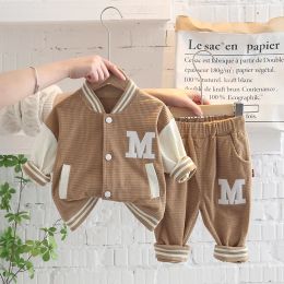 Impresoras Baby Girl Boys Being Clothing Sets 2022 Spring Autumn Children Outfits Infant Baseball Chaqueta para niños Niños Sportswear 2 piezas Traje