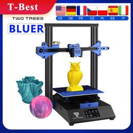 Printers bluer 3D -printer metalen structuur stille printing hoge precisie 3,5 inch touchscreen verwarmd bed cv print filamentprinters