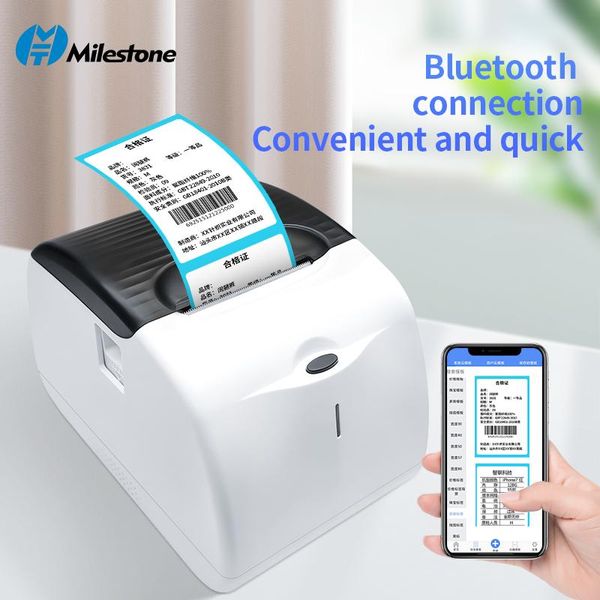 Imprimantes Bluetooth Étiquette réception de l'imprimante Barbot à bar de code d'autocollant Imprimante thermique sans fil 58 * 80 mm iOS Android Windows High Impression Speed
