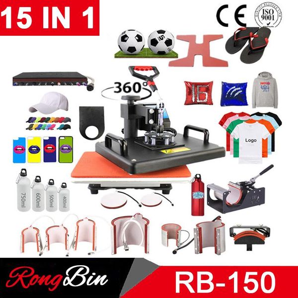 Imprimantes pas cher 15 en 1 stylo à chaleur Machine Subilation SUBLIMATION IMPRUBLIATION Machine de transfert de chaussures Appuyez sur la thermure pour tasse / capuchon / t-shirt / chaussure / bouteille / stylo