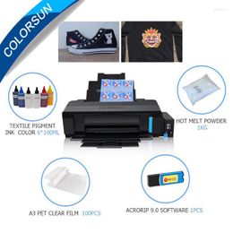 Imprimantes Colorsun L1800 DTF Imprimante A3 Film de transfert direct T-shirt Kit pour tous les tissus Line22