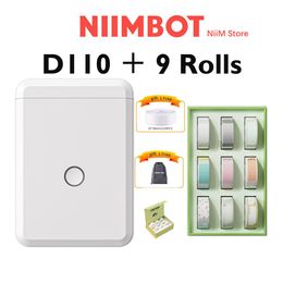 Imprimantes D110 Étiquette imprimante Handheld Niimbot Storage Mini Étiquette imprimante Hangul Wireless Bluetooth Sticker Pocker Pocker Imprimante Home Office Utilisation