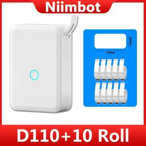 Imprimantes D110 Mini-imprimante thermique d'étiquettes adhésives Portable, pour machine à papier Mobile Niimbot, imprimante de poche pour autocollants en hébreu, étiqueteuse L230921 L230923