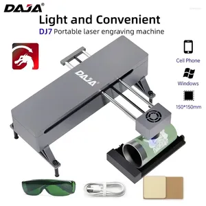 Printers daja dj7 diy gravemachine laser graveur cnc 5w draagbaar voor geverfde metalen lederen houtglas plastic pape