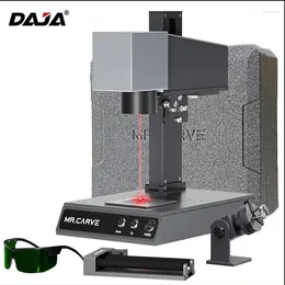 Printers Daja Fiber Laser Marking Machine M1 Pro High-Precion Metal Name Tlaatje Industrial Desktop Engraver Portable Gravure