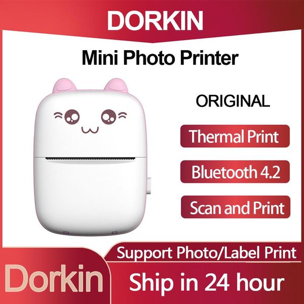 Imprimantes dorkin mini imprimante photo thermique imprimer Bluetooth mini imprimante d'étiquette d'image photo pour Android iOS DIY Utiliser l'imprimante