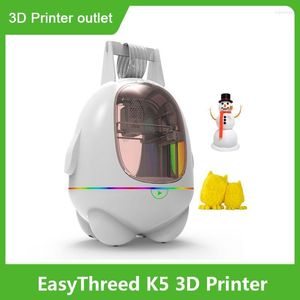Printers EasyThreed K5 3D -printer voor kinderen Mini Desktop Volledig geassembleerde 80x80x100mm afdrukmaat No Verwarmde bed Mute PrintingPrinters Roge22