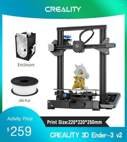 Imprimantes ender3 v2 createlity 3d Imprimante kit bricolage kit silencieux tmc2208 stepper reprendre la panne de courant imprimement en verre trempé amélioré Impre45611585