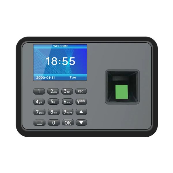 Imprimantes Type d'empreinte horloge de la machine présente Employé Employé Checkin Soutien en anglais, portugais, espagnol, coréen