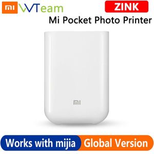 Imprimantes Global Xiaomi Mi Imprimante photo portable 300DPI Bluetooth Compatible Support Diy partager Smart Mobile Mini Pocket AR Paper Imprimante