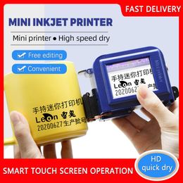 Printers handheld printer draagbare kleine coderingsmachine verbinding met telefoon hoger precisie datum logo quick drying inkjet